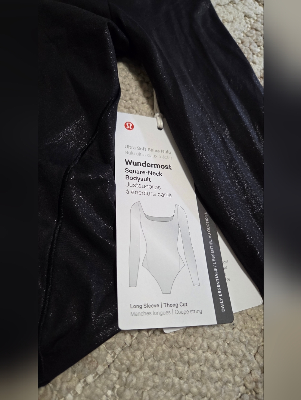 Lululemon bodvsuit Wundermost Nulu square neck long sleeve XS BRAND NEW W TAGS - Picture 9 of 12